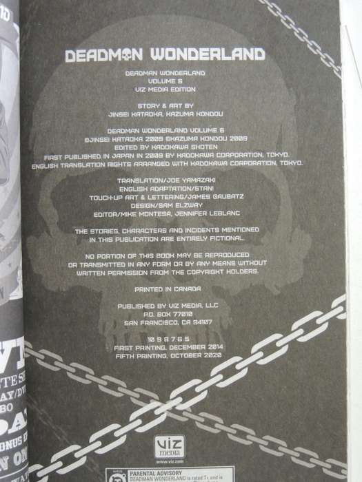 Deadman Wonderland, Vol. 6  - Jinsei Kataoka, Kazuma Kondou