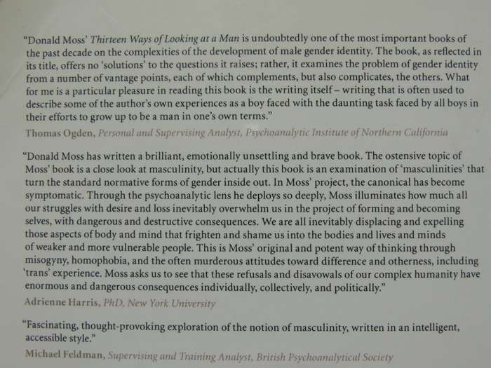 Thirteen Ways of Looking at a Man, Psychoanalysis & MasculinityDonald Moss