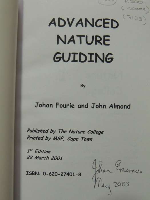 Advanced Nature Guiding - Johan Fourie, John Almond