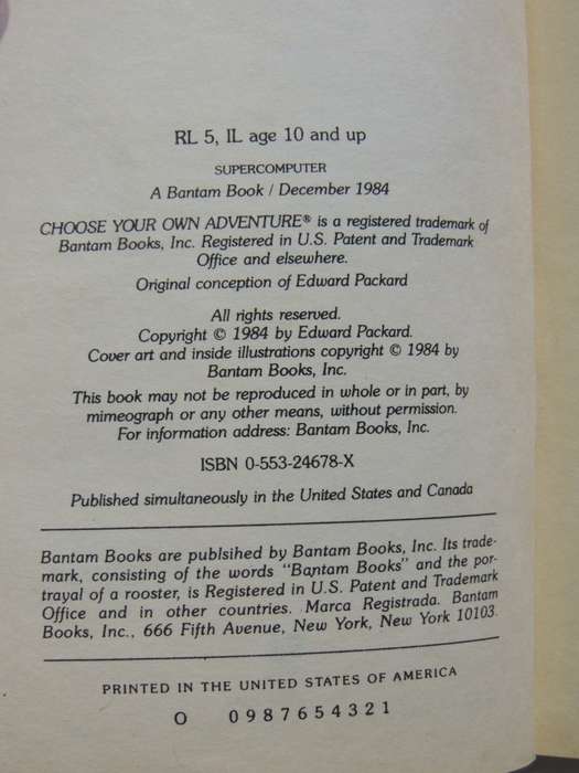 Supercomputer - Choose Your Own Adventure 39 - Edward Packard