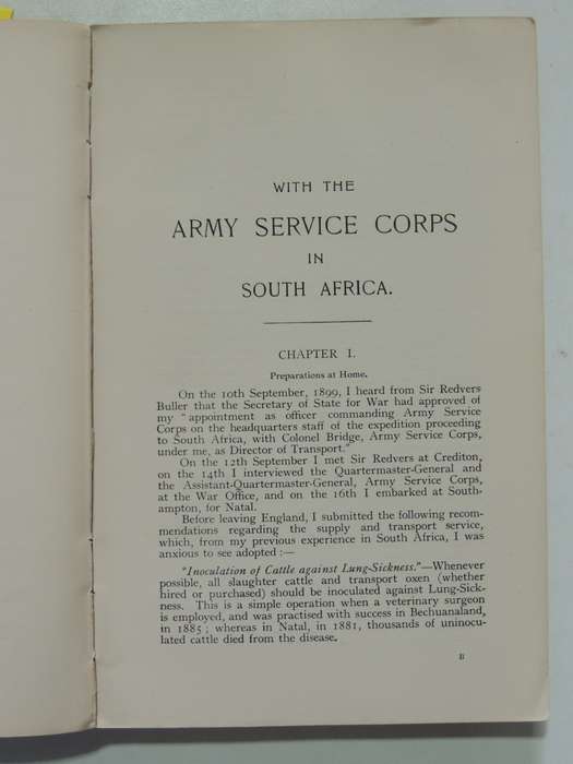 With the Army Service Corps in South Africa- Sir Wodehouse Richardson VERY SCARCE In One Edition!!