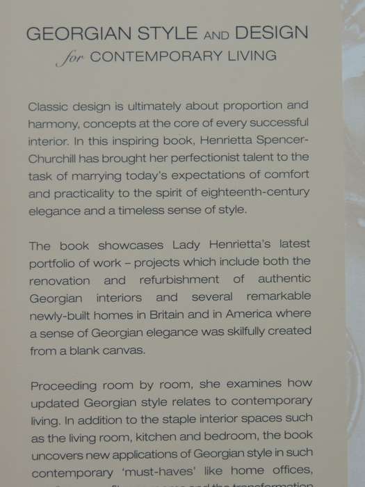 Georgian Style and Design for Contemporary Living - Henrietta Spencer-Churchill