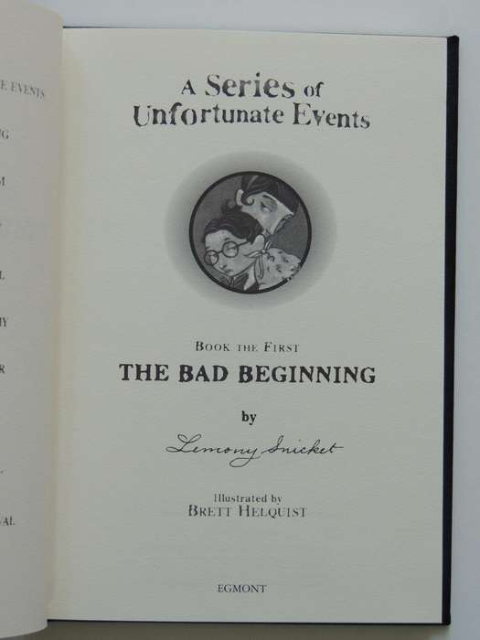 A Series of Unfortunate Events:Book the First:The Bad Beginning - Lemony Snicket Box Set Ltd Ed 2003