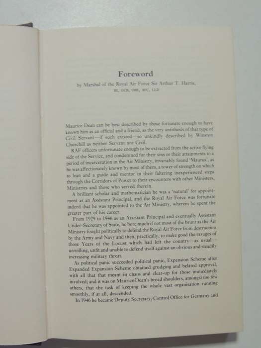 The Royal Air Force And Two World Wars - Sir Maurice Dean, KCB, KCMG