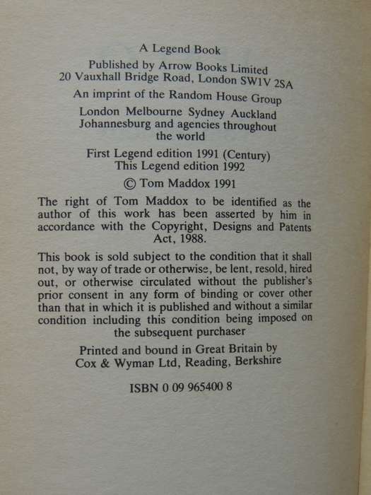 Halo - Tom Maddox