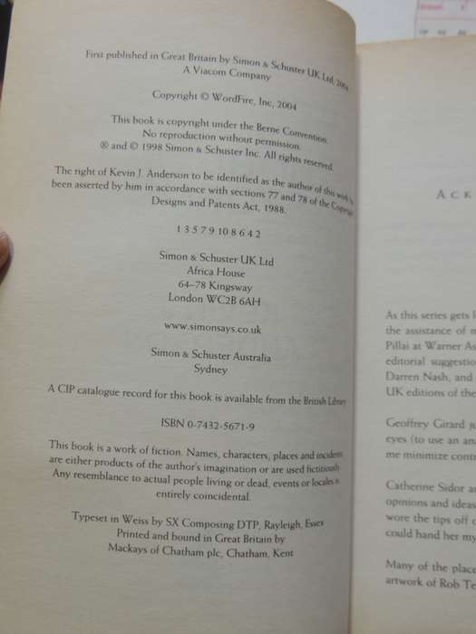 The Saga Seven Suns 4Vol:Hidden Empire,Forest Of Stars,Horizon Storms,Scattered Suns -Kevin Anderson