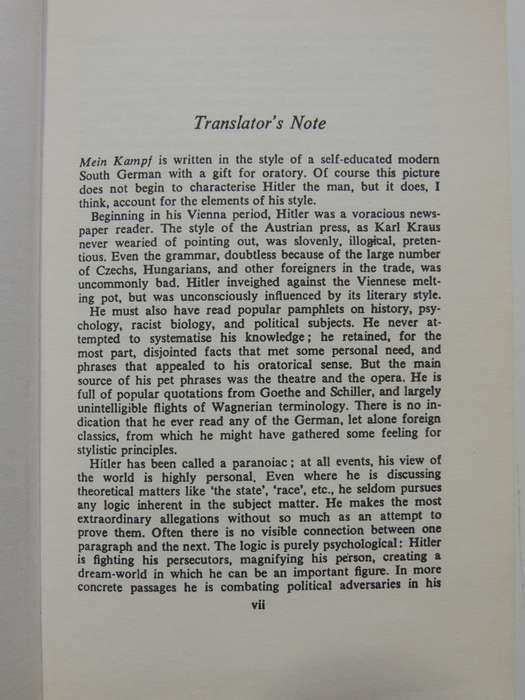 Mein Kampf - Adolf Hitler    Translated by Ralph Manheim