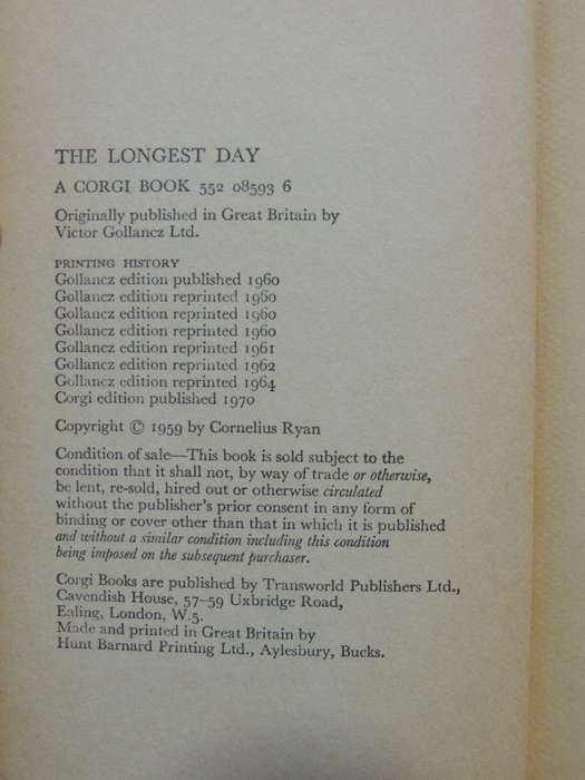 The Longest Day  Cornelius Ryan