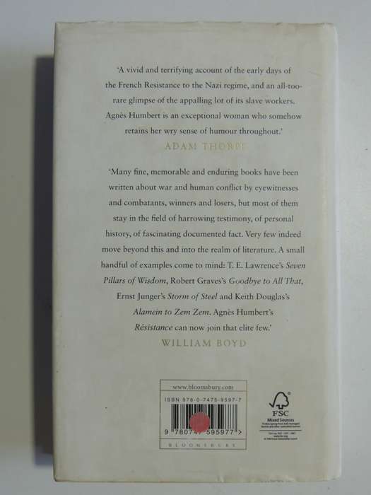 Resistance - Memoirs Of Occupied France  Agnes Humbert
