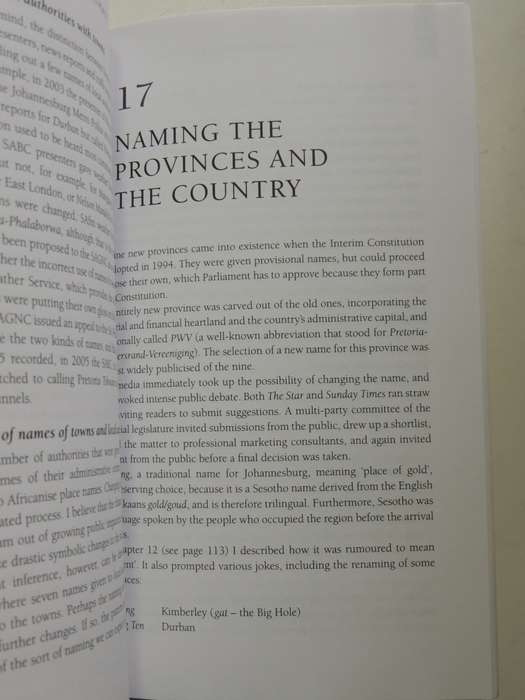 Falling Into Place - The Story Of Modern South African Place Names - Elwyn Jenkins