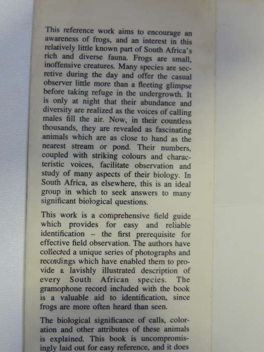 South African Frogs (No 45rpm Record)  N.I. Passmore & V.C. Carruthers