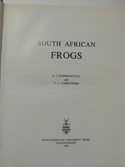 South African Frogs (No 45rpm Record)  N.I. Passmore & V.C. Carruthers