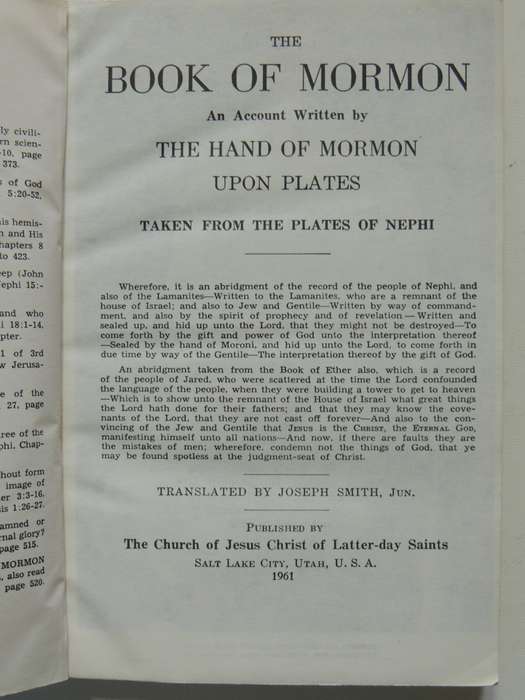 The Book Of Mormon