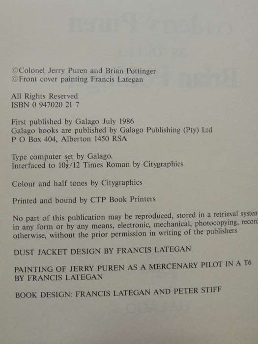 Mercenary Commander  - Col. Jerry Puren as told to Brian Pottinger