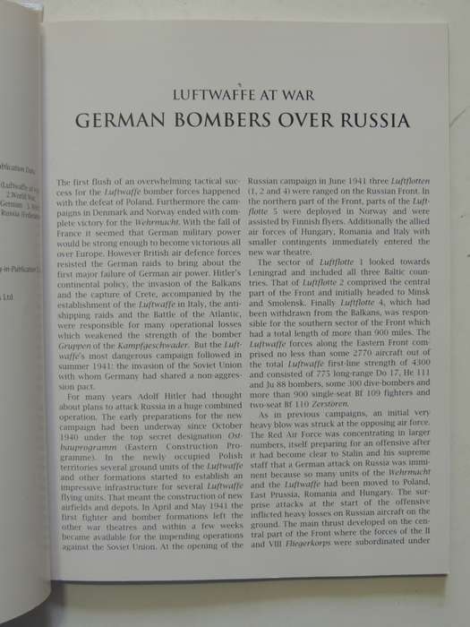 Luftwaffe At War - German Bombers Over Russia- Manfred Griehl