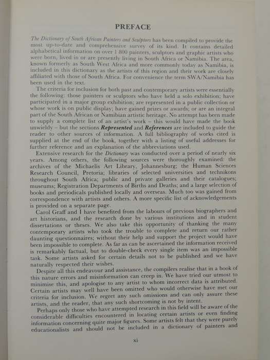 The Dictionary of South African Painters and Sculptors - Grania Ogilvie    Signed
