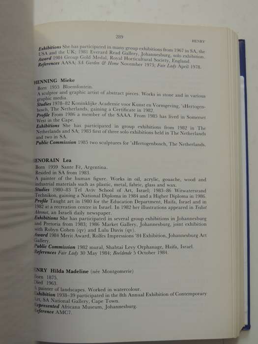 The Dictionary of South African Painters and Sculptors - Grania Ogilvie    Signed