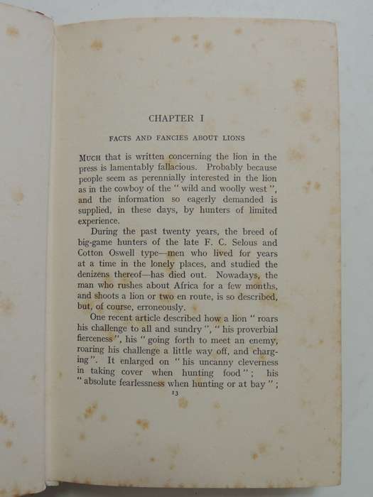 Man-Killers And Marauders - Some Big Game Encounters Of An African Hunter- W.S. Chadwick