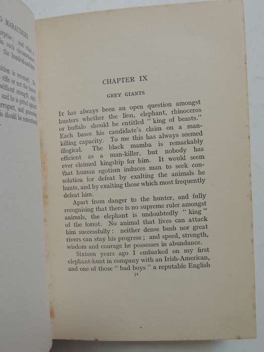 Man-Killers And Marauders - Some Big Game Encounters Of An African Hunter- W.S. Chadwick