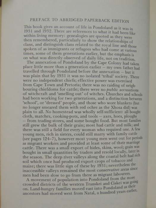 Reaction To Conquest, Effects Of Contact With Europeans On The Pondo Of South Africa - Monica Hunter