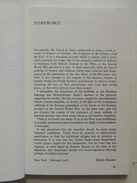 Nemesis At Potsdam - The Explusion Of The Germans From The East - Alfred M. de Zayas