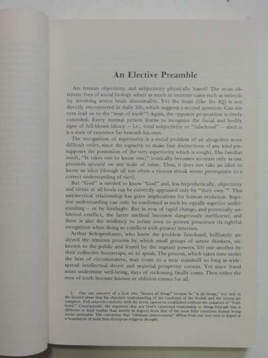 Toward A New Science Of Man - Quotations For Sociobiology - Robert Lenski