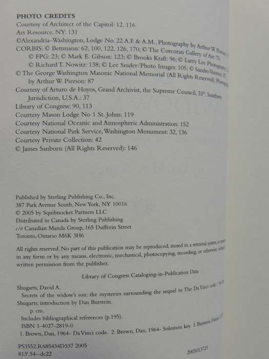 Secrets Of The Widow`s Son - The Mysteries Surrounding The Sequal To The Da Vinci Code - David Shug