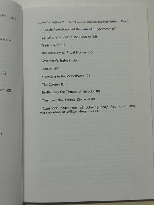 Secret Societies And Psychological Warfare- Michael A. Hoffman II