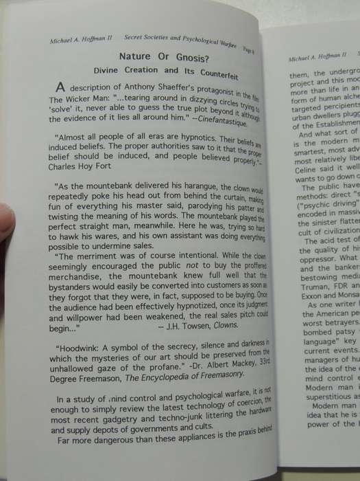 Secret Societies And Psychological Warfare- Michael A. Hoffman II