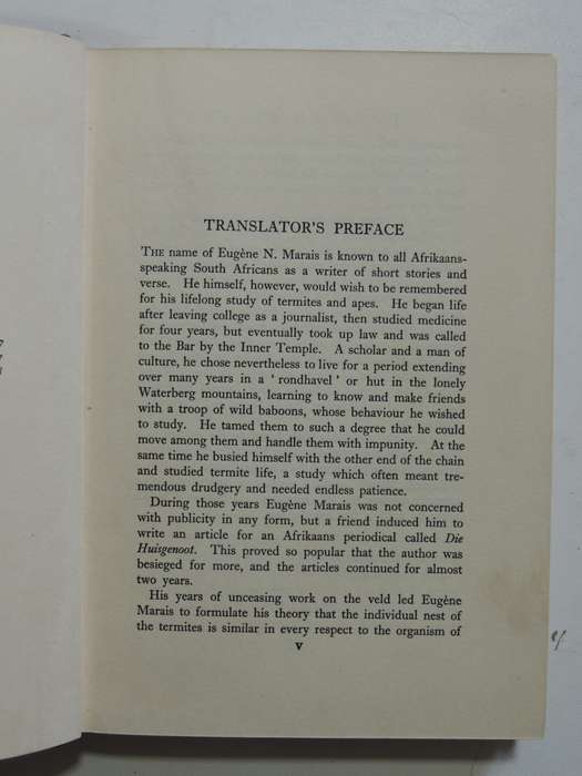 The Soul Of The White Ant - 4th Edition 1939- Eugene Marais