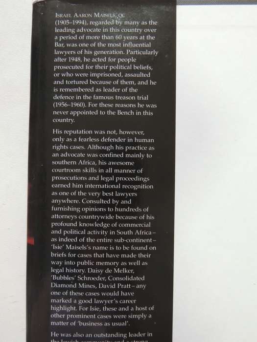 A Life At Law - The Memoirs Of IA Maisels, QC - Isie Maisels