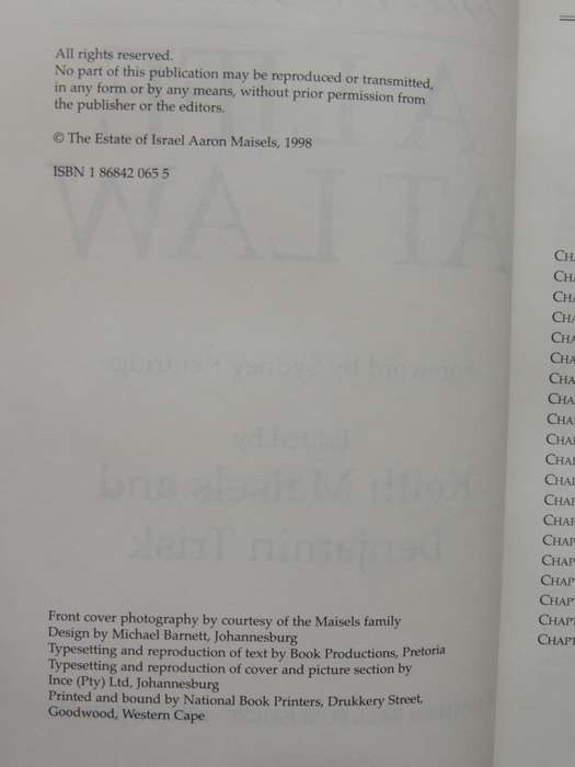A Life At Law - The Memoirs Of IA Maisels, QC - Isie Maisels