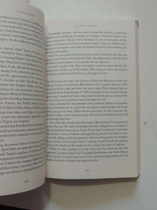 Uncaptured - The True Account Of The Nenegate/Trillian Whistleblower - Mosilo Mothepu (Inscribed)