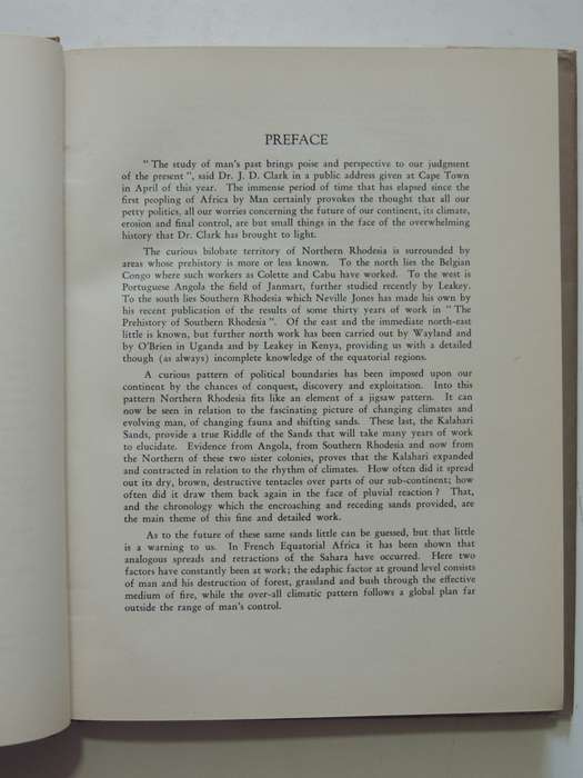 The Stone Age Cultures Of Northern Rhodesia - JD Clark