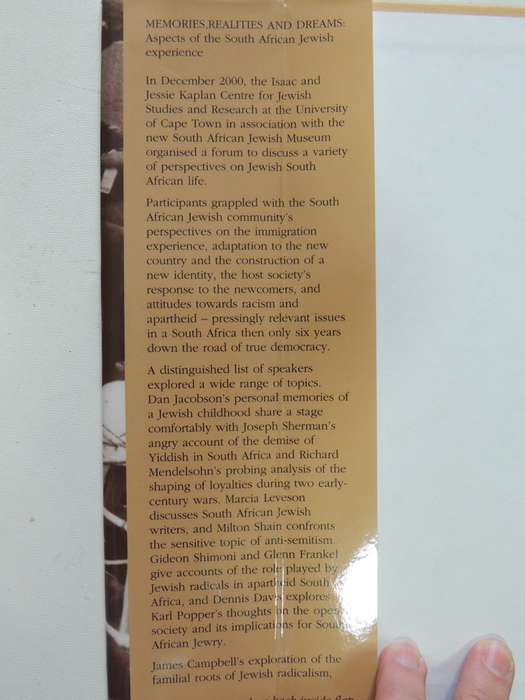 Memories, Realities & Dreams, Aspects Of The South African Jewish Experience - ed Milton Shain, R M