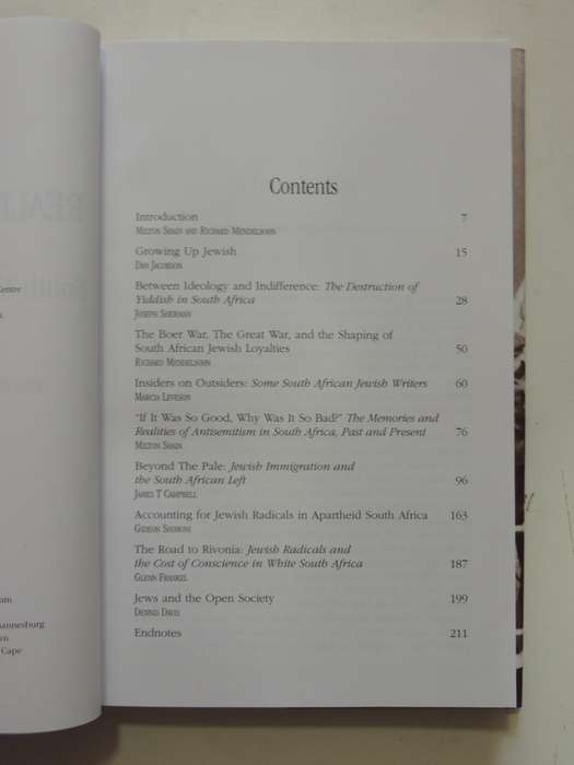 Memories, Realities & Dreams, Aspects Of The South African Jewish Experience - ed Milton Shain, R M