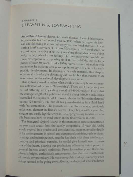 The Love Song Of Andre Brink  - A Biography  - Leon De Kock