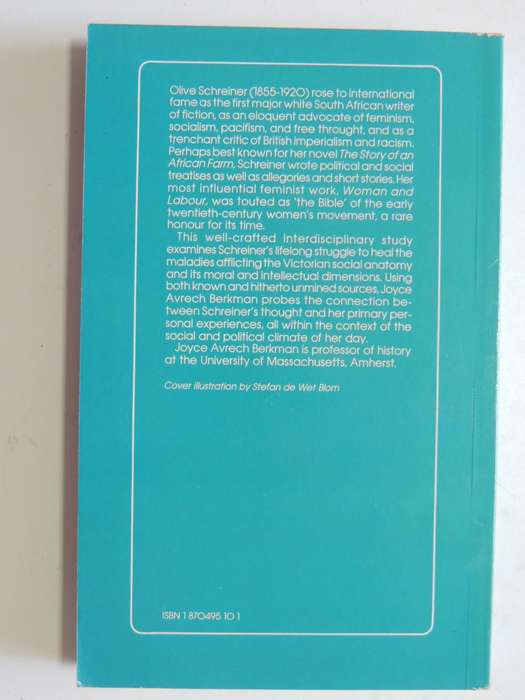 The Healing Imagination Of Olive Schreiner - Beyond South African Colonialism- Joyce Avrech Berkman