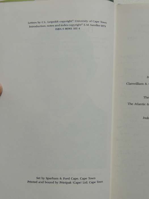 Dear Dr Bolus,Letters From Clanwilliam, London,NY &The Continent Written..Medica...-C Louis Leipoldt