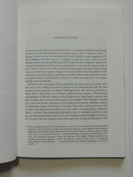 Alone Among The Zulus - Catherine Barter