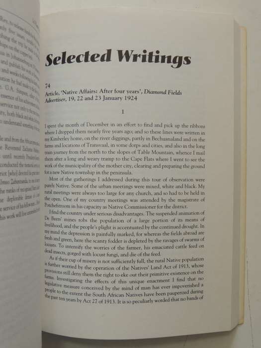 Sol Plaatje - Selected Writings - Ed. Brian Willan