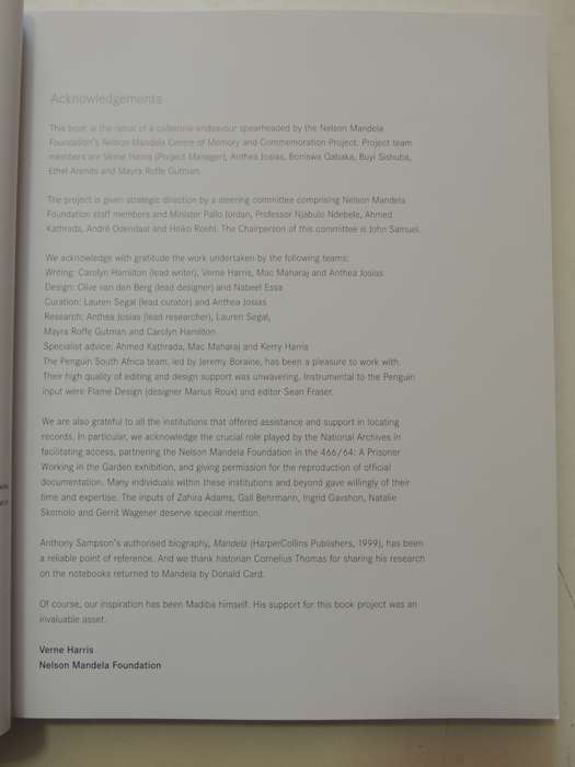 A Prisoner In The Garden - Signed By Sello Hatang Chief Executive Nelson Mandela Foundation