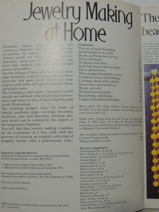 Jewelry Making At Home - Creative Designs With Metal, Wood, Beads & Clay