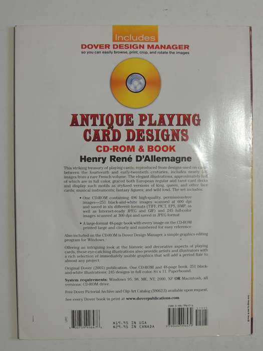 Antique Playing Card Designs + CD