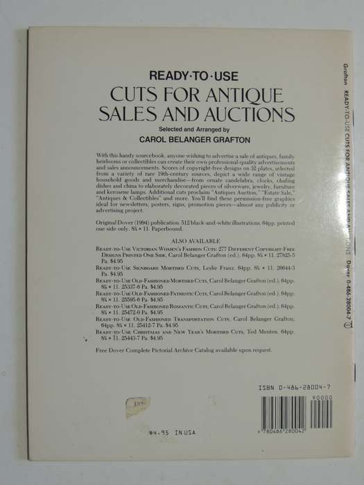 Cuts For Antique Sales And Auctions