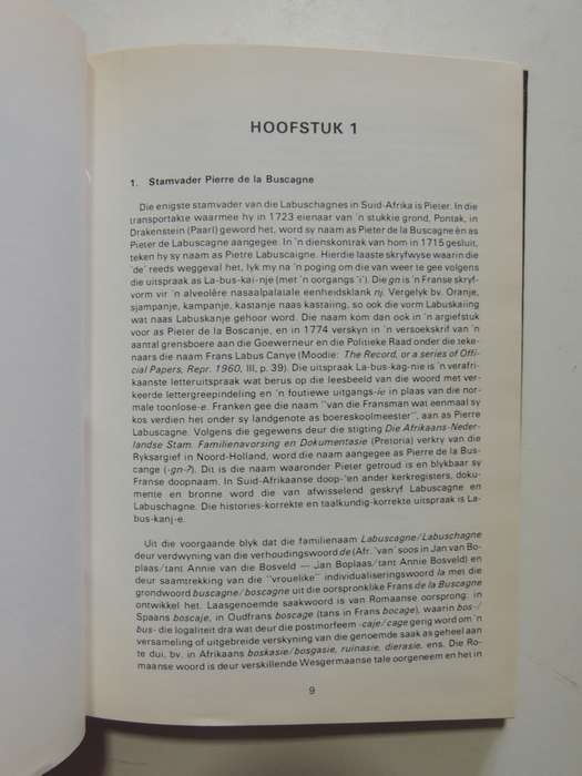 Die LabuschagnesWaarvandaan En Waar Het Hulle Meetsnoere Geval? (Signed) -  F.J. Labuschagne