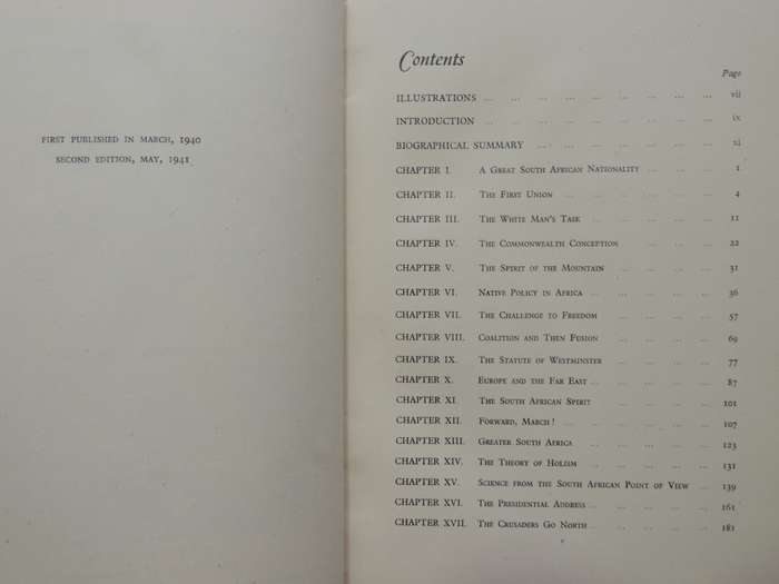 Groter Suid-Afrika - Planne Vir `N Beter Wereld - J.C. Smuts   SIGNED BY JC SMUTS