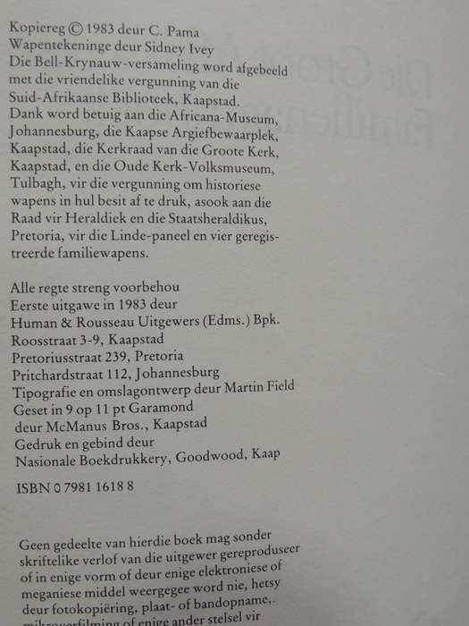 Die Groot Afrikaanse Familienaamboek - C. Pama