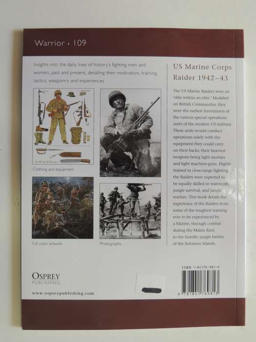 Osprey Warrior Series: US Marine Corps Raider 1942-43 Ed Gilbert