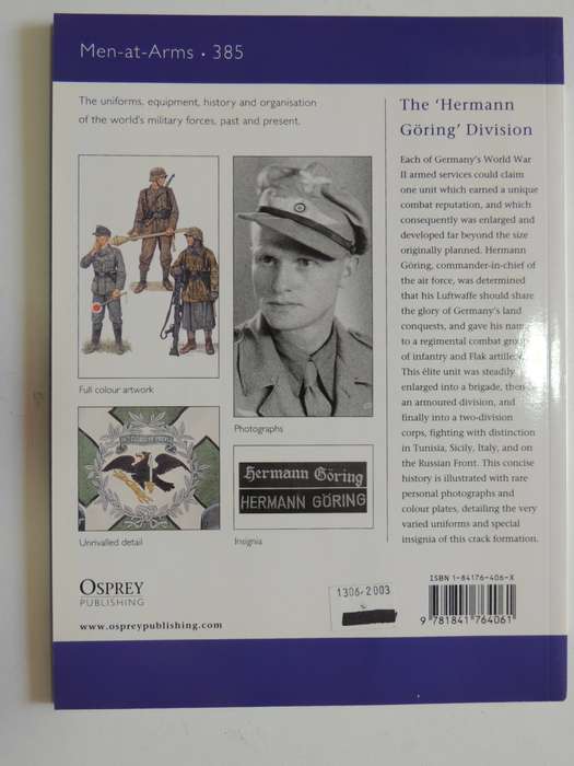 Osprey Men-At-Arms Series: The `Herman Goring` Division  Gordon Williamson